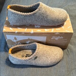 Tuffeln® Closed-Heel Slippers with Arch Support «Hauszeit», turf orange